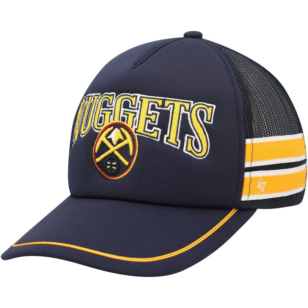 Denver Nuggets '47 Sidebrand Stripes Trucker Adjustable Hat sale On Sale