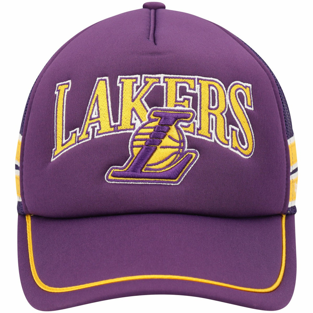 Los Angeles Lakers '47 Sidebrand Stripes Trucker Adjustable Hat On Sale