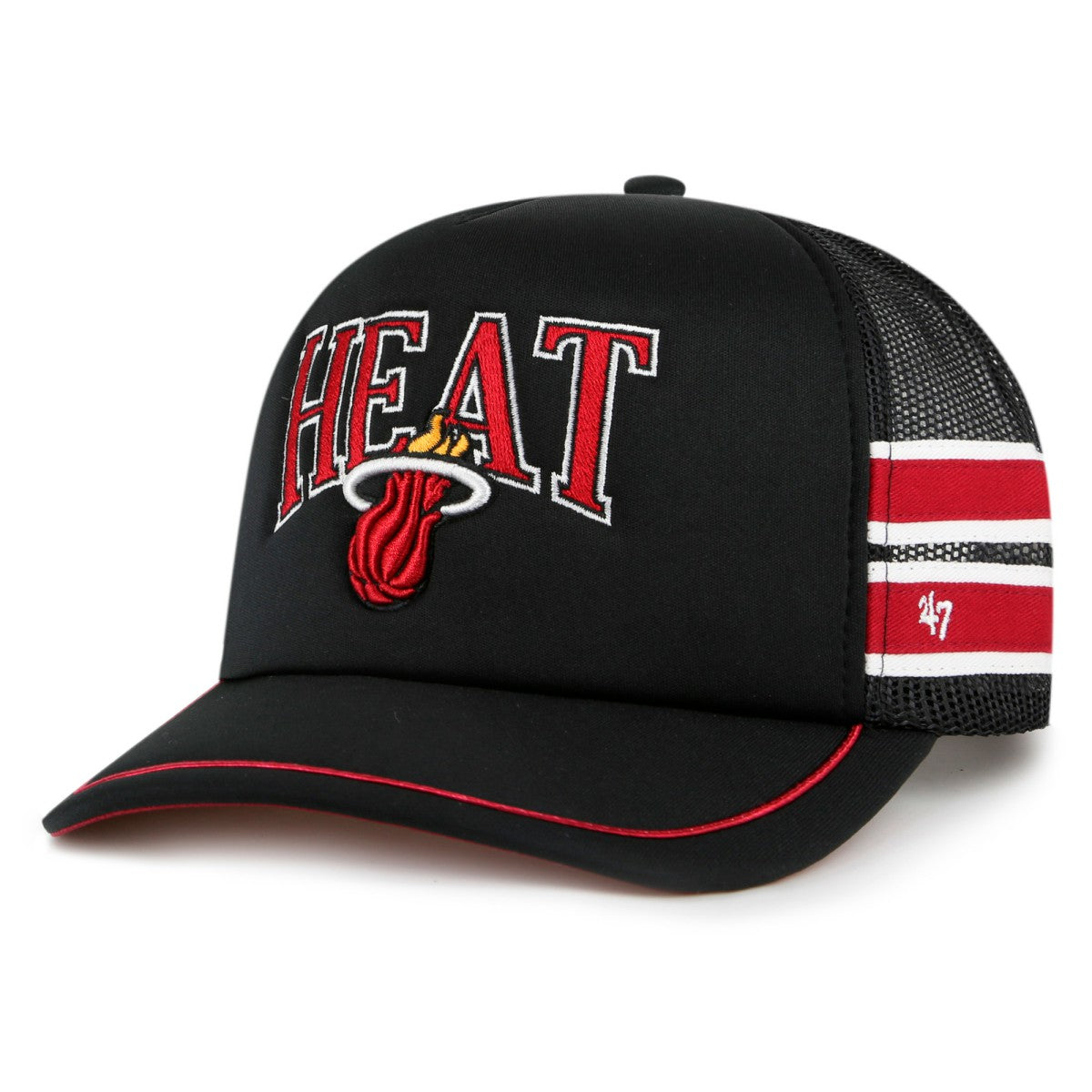Miami Heat '47 Sidebrand Stripes Trucker Adjustable Hat Discount