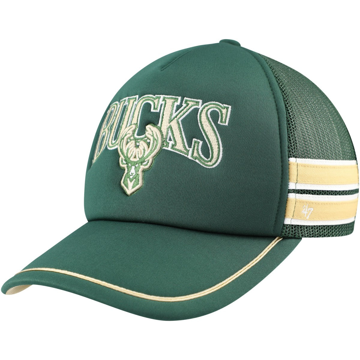 Milwaukee Bucks '47 Sidebrand Stripes Trucker Adjustable Hat Online