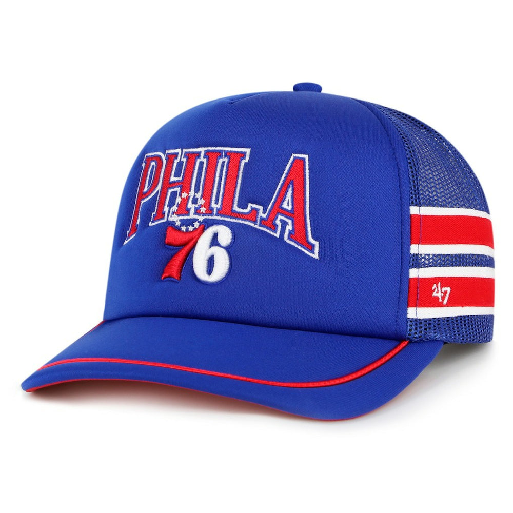 Philadelphia 76ers '47 Sidebrand Stripes Trucker Adjustable Hat Outlet
