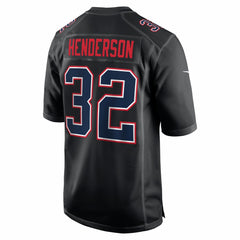 New England Patriots Nike TreVeyon Henderson  Super Bowl LX Patch Carbon Fashion Game Jersey