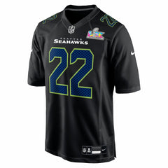 Seattle Seahawks Nike Rashid Shaheed  Super Bowl LX Patch Carbon Fashion Game Jersey