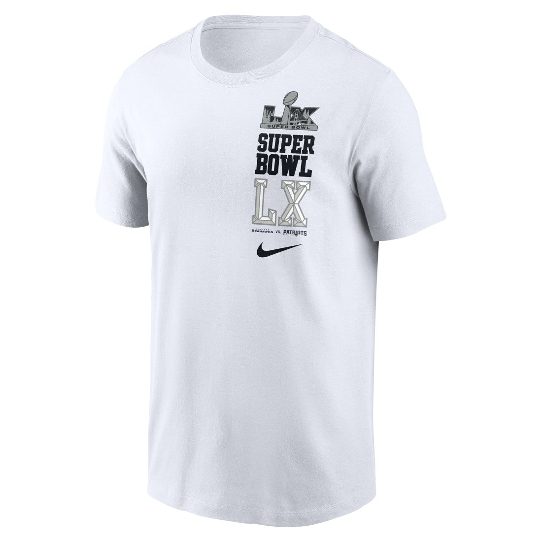 New England Patriots Nike vs. Seattle Seahawks Super Bowl LX Dueling T-Shirt