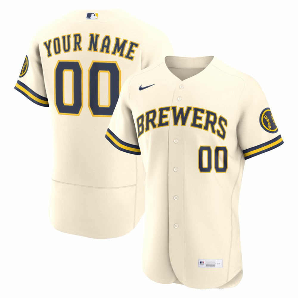 Milwaukee Brewers Nike Home Authentic Custom Jersey | MLB Near me