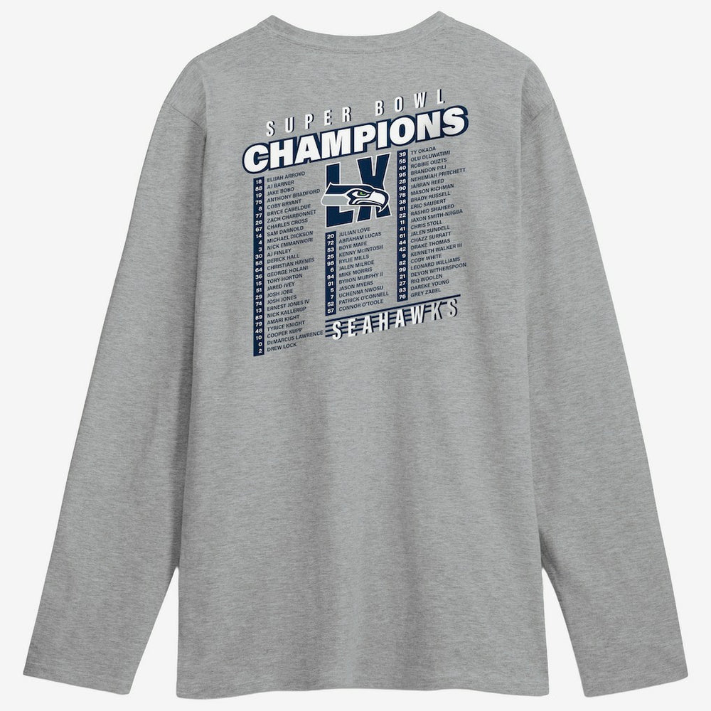 Seattle Seahawks Fanatics Super Bowl LX Champions Best Teammates Roster Long Sleeve T-Shirt