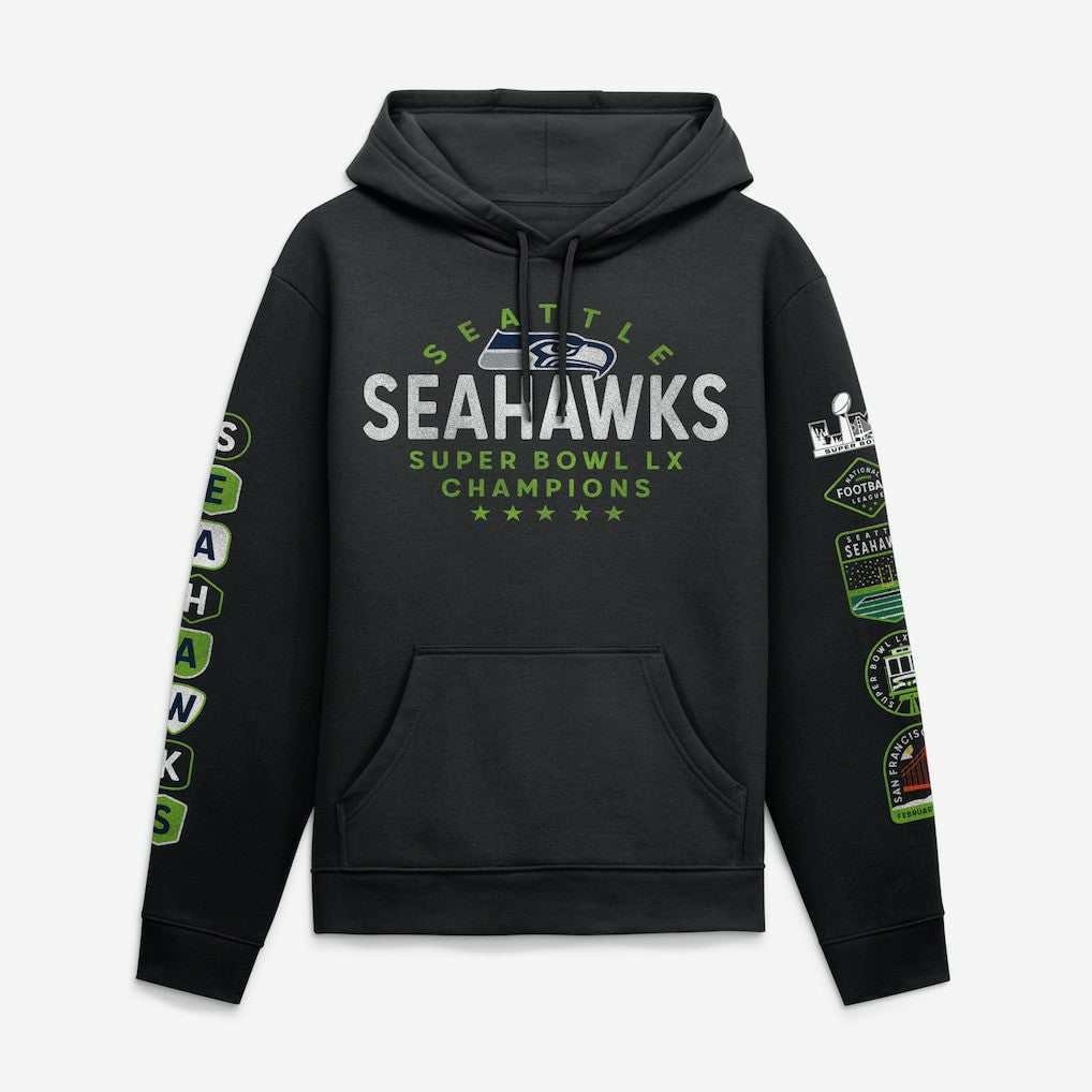 Seattle Seahawks Fanatics Super Bowl LX Champions Banner Year Hoodie