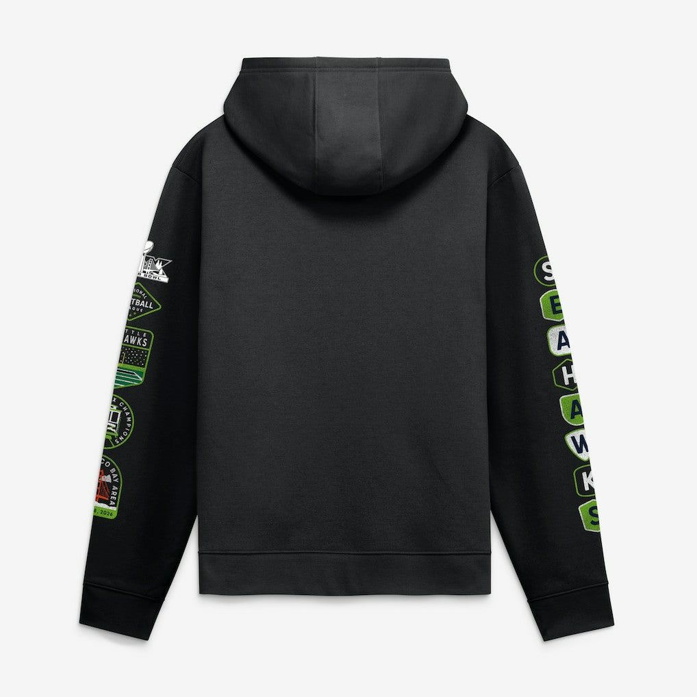 Seattle Seahawks Fanatics Super Bowl LX Champions Banner Year Hoodie
