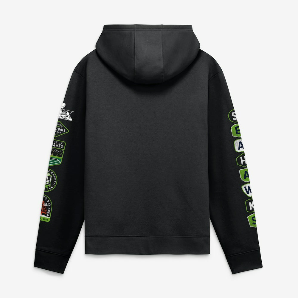 Seattle Seahawks Fanatics Super Bowl LX Champions Banner Year Hoodie