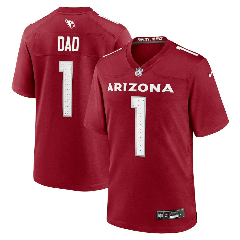 Arizona Cardinals Nike Number 1 Dad  Game Jersey