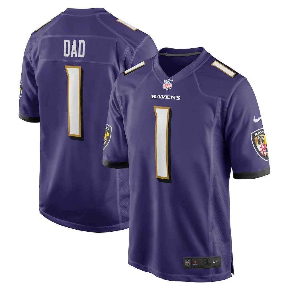 Baltimore Ravens Nike Number 1 Dad  Game Jersey