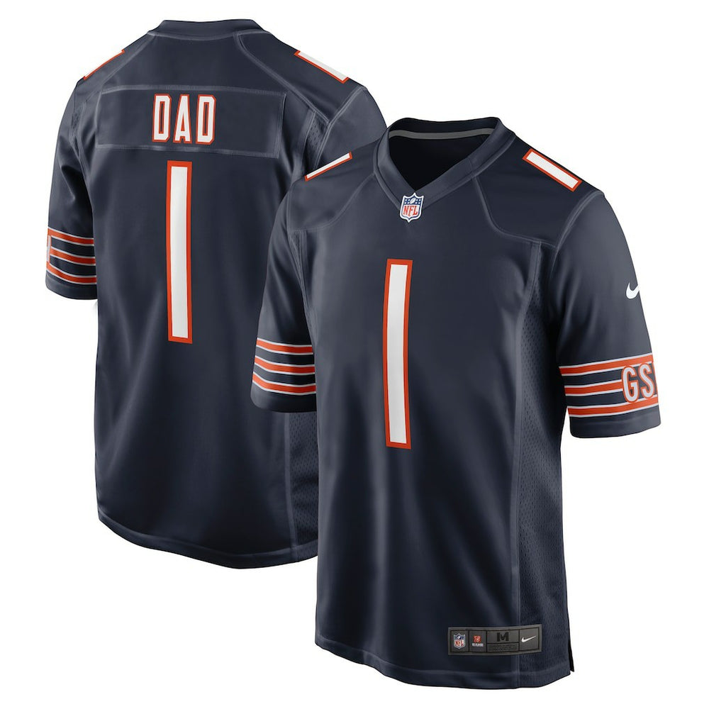 Chicago Bears Nike Number 1 Dad  Game Jersey