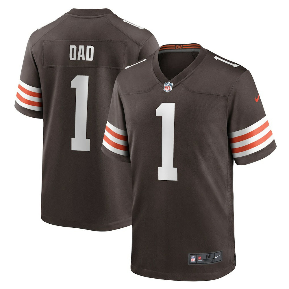 Cleveland Browns Nike Number 1 Dad  Game Jersey