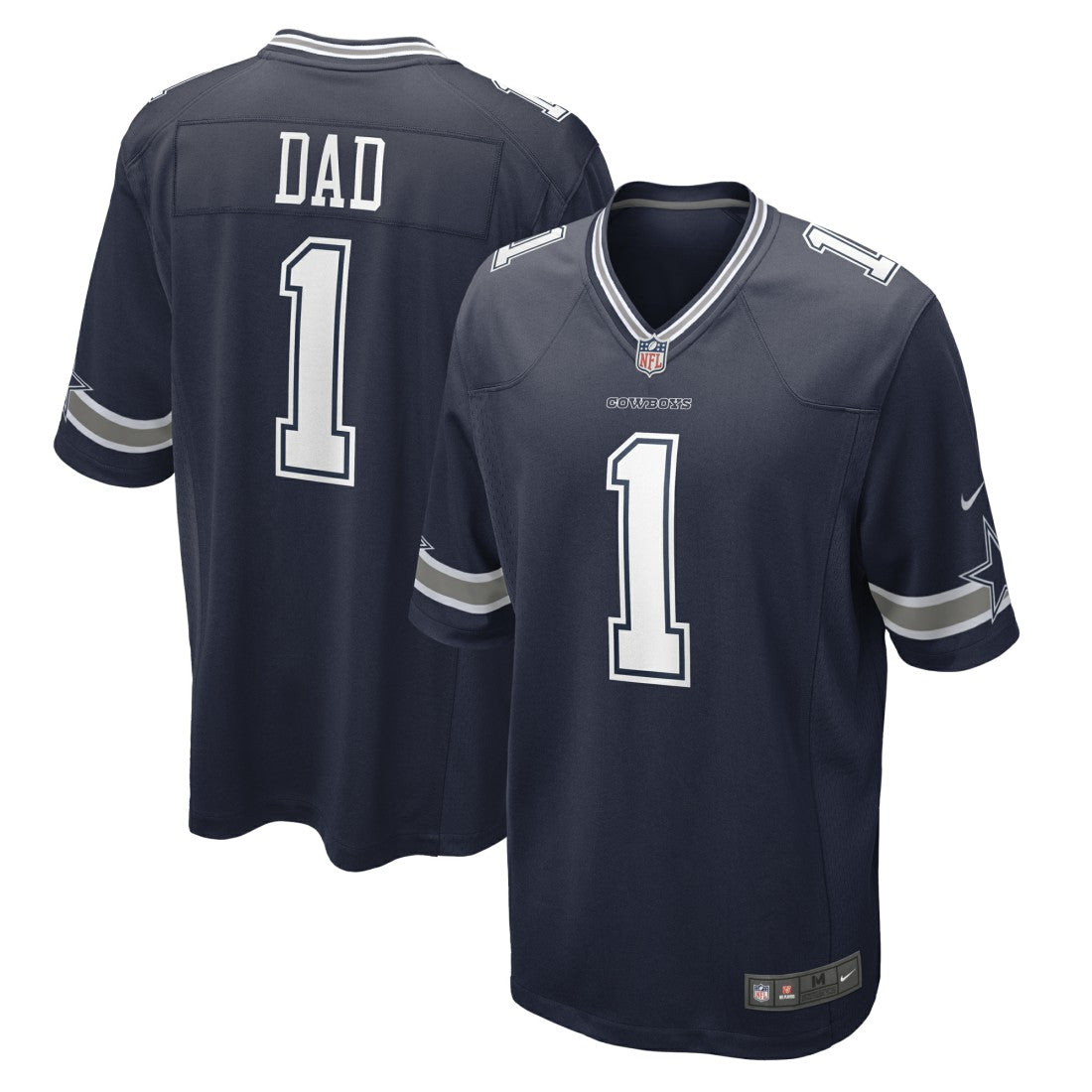 Dallas Cowboys Nike Number 1 Dad  Game Jersey