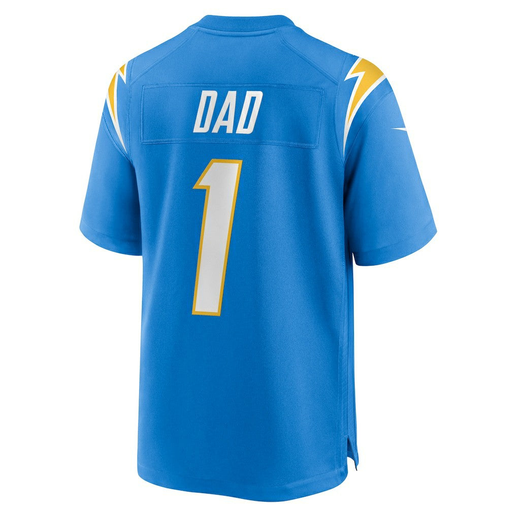 Los Angeles Chargers Nike Number 1 Dad  Game Jersey