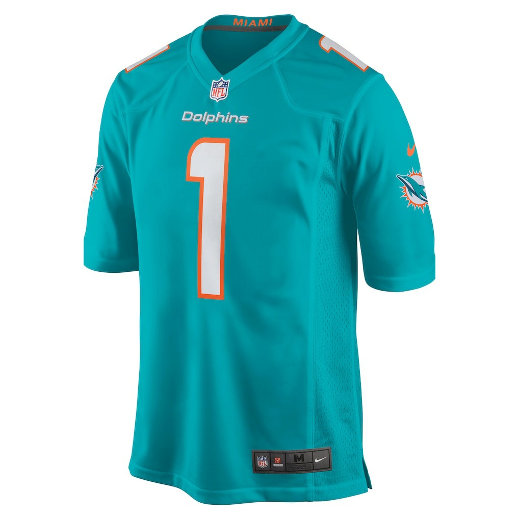 Miami Dolphins Nike Number 1 Dad  Game Jersey