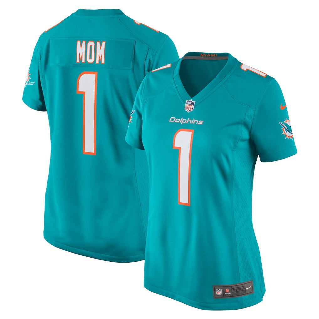 Miami Dolphins Nike Number 1 Mom  Women's Game Jersey