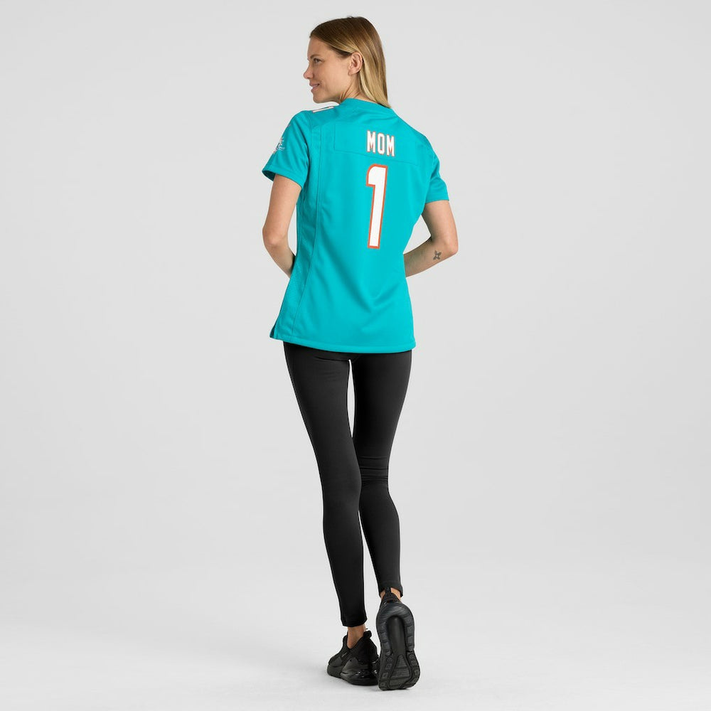 Miami Dolphins Nike Number 1 Mom  Women's Game Jersey