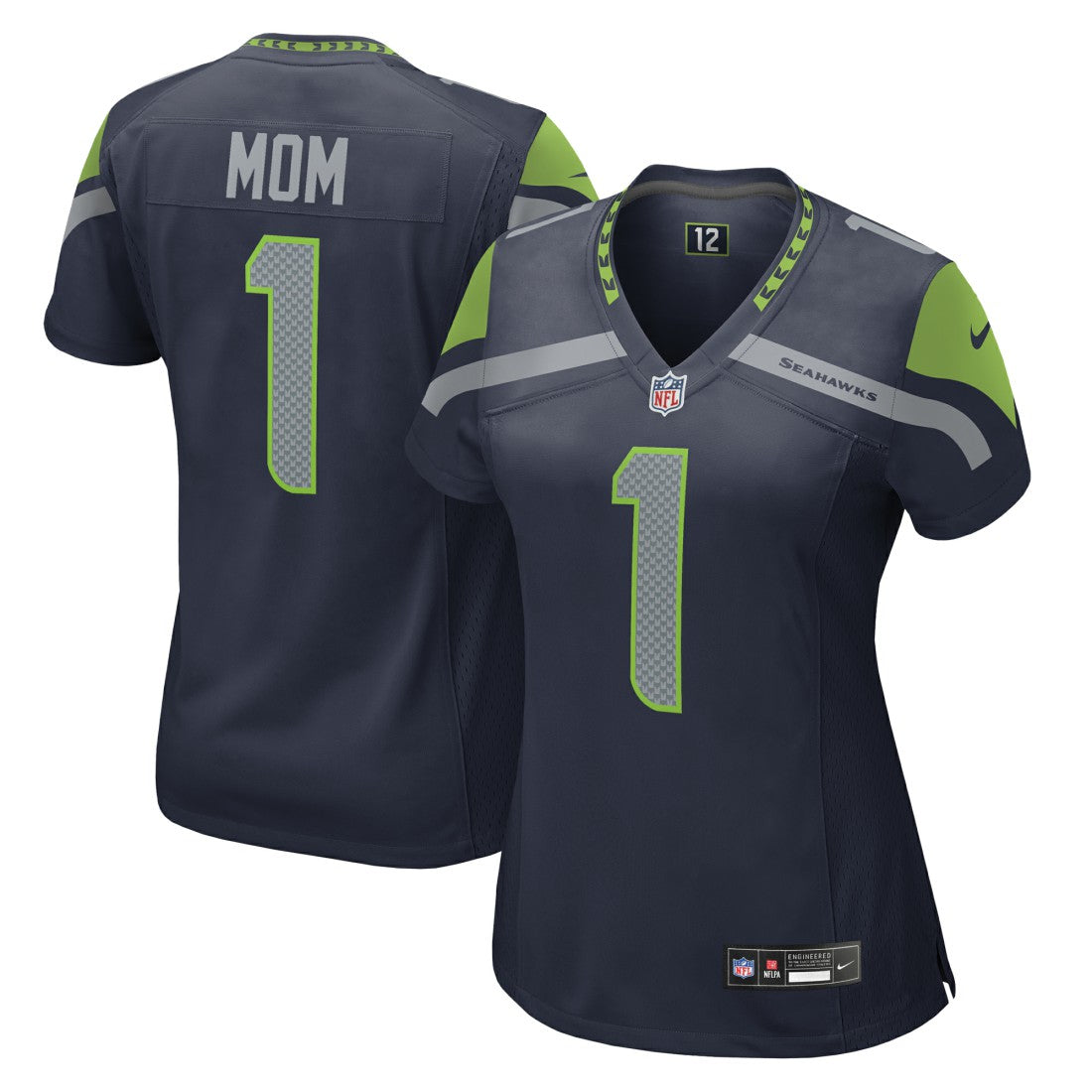 Seattle Seahawks Nike Number 1 Mom  Women's Game Jersey