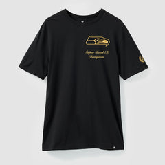 Seattle Seahawks Fanatics Super Bowl LX Champions USA 250 NFL Gold Standard T-Shirt