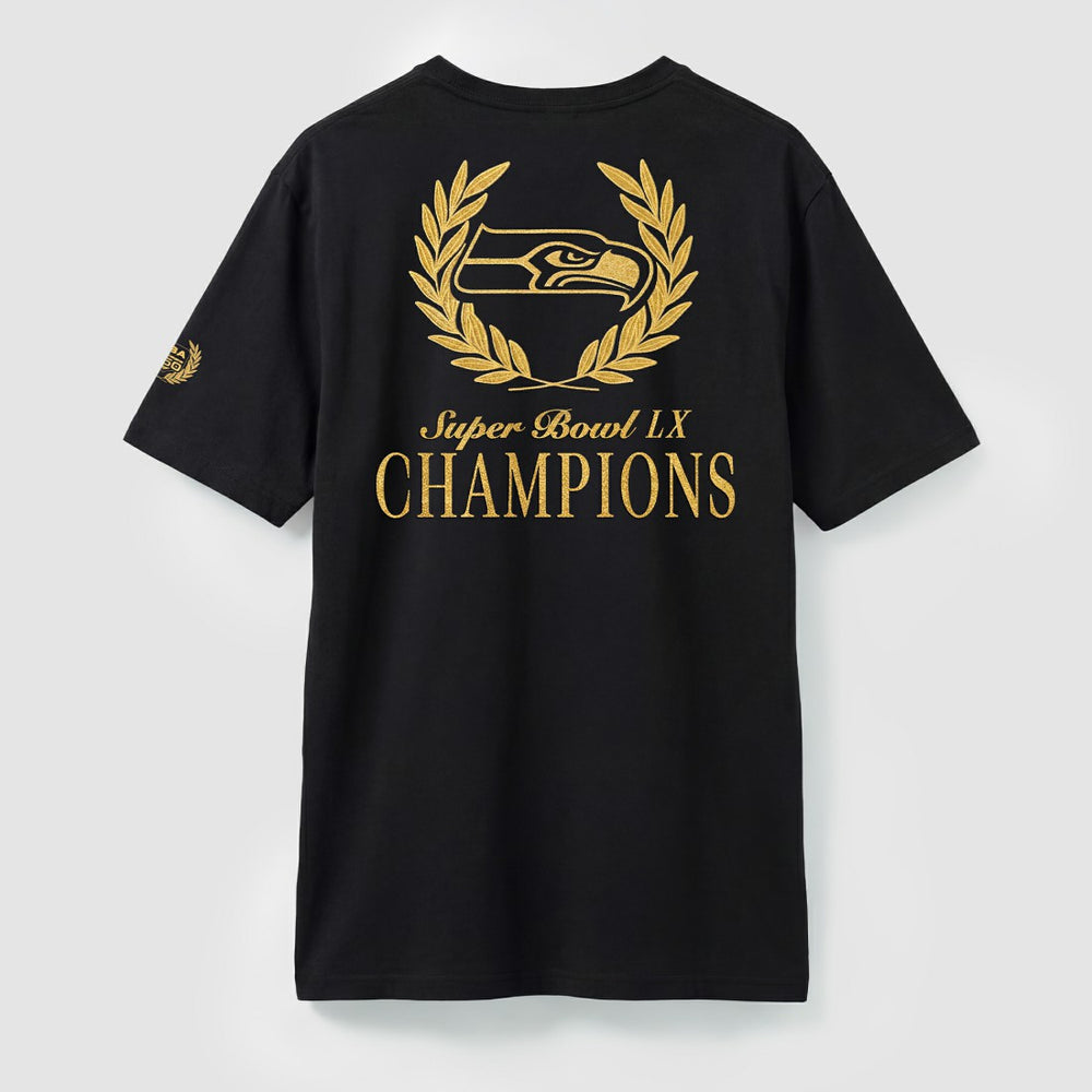 Seattle Seahawks Fanatics Super Bowl LX Champions USA 250 NFL Gold Standard T-Shirt