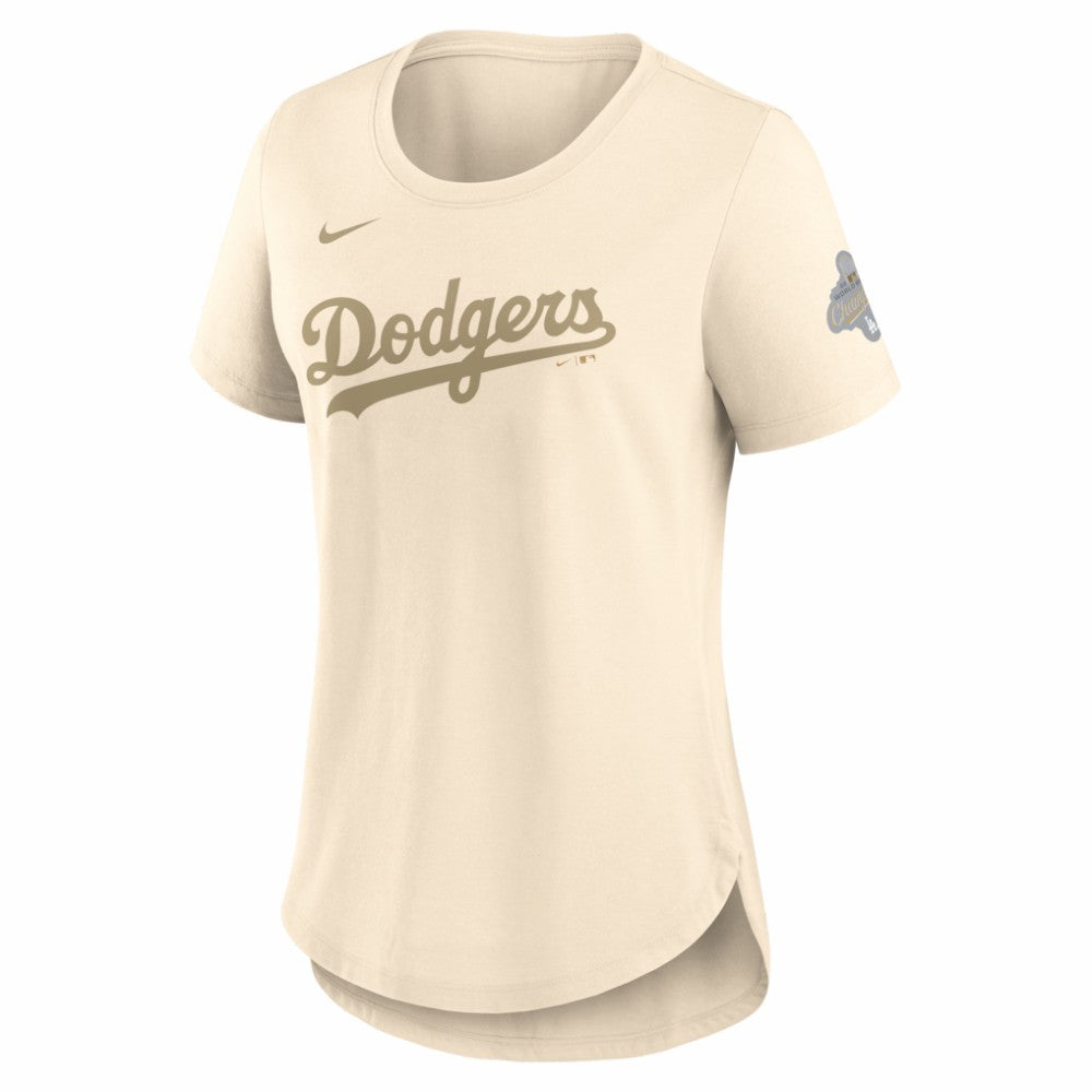 Los Angeles Dodgers Nike Women's 2026 Gold Collection Tri-Blend Wordmark T-Shirt | MLB Near me