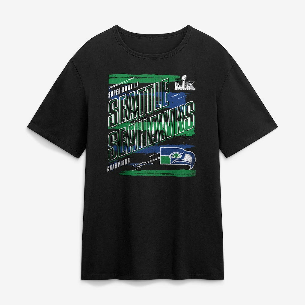 Seattle Seahawks Fanatics Super Bowl LX Champions Classic Stripes Legacy T-Shirt