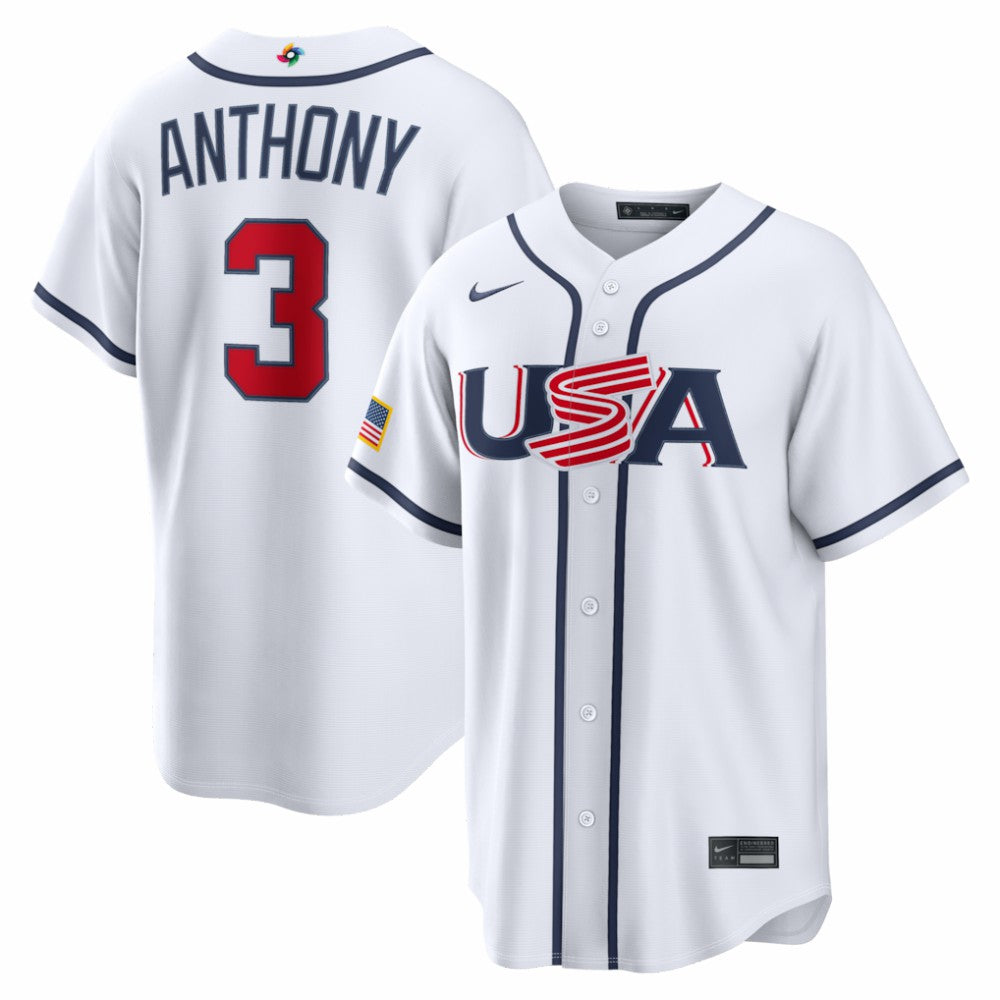 Roman Anthony USA Baseball Nike 2026 World Baseball Classic Home Stadium Jersey | MLB New