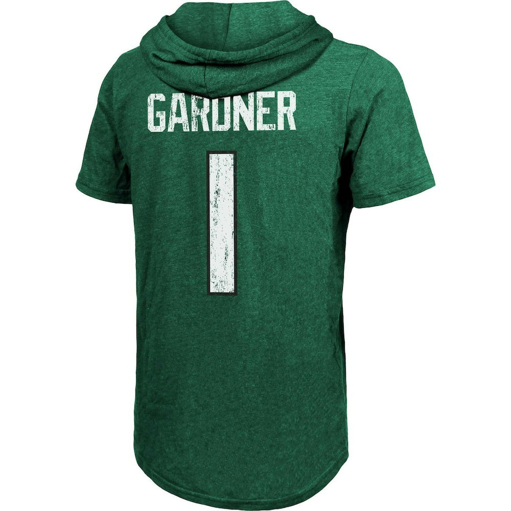 New York Jets  Ahmad Sauce Gardner  Majestic Threads Player Name & Number Tri-Blend Hoodie T-Shirt