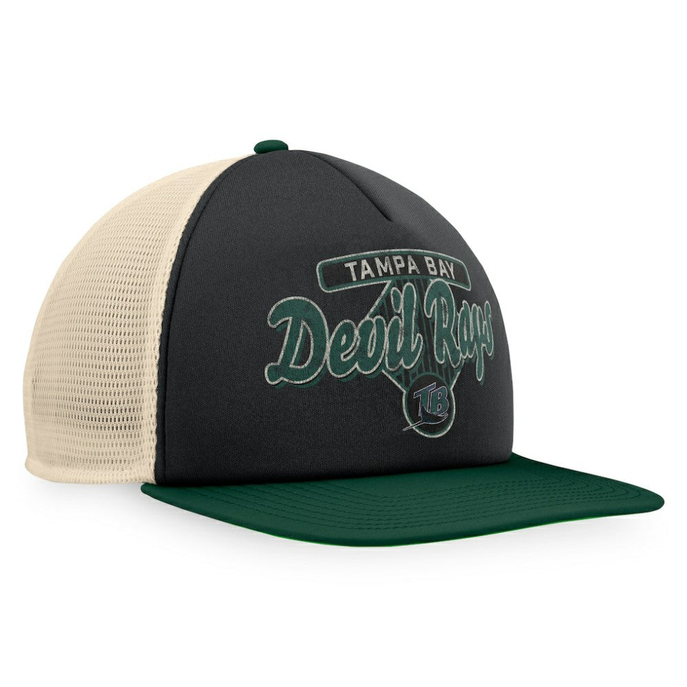 Tampa Bay Rays Fanatics Cooperstown Collection Talley Foam Trucker Snapback Hat | MLB Shop