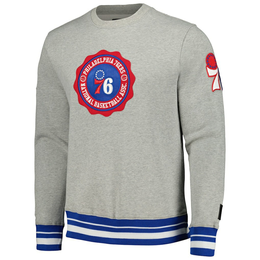 Philadelphia 76ers Pro Standard Crest Emblem Pullover Sweatshirt On Sale