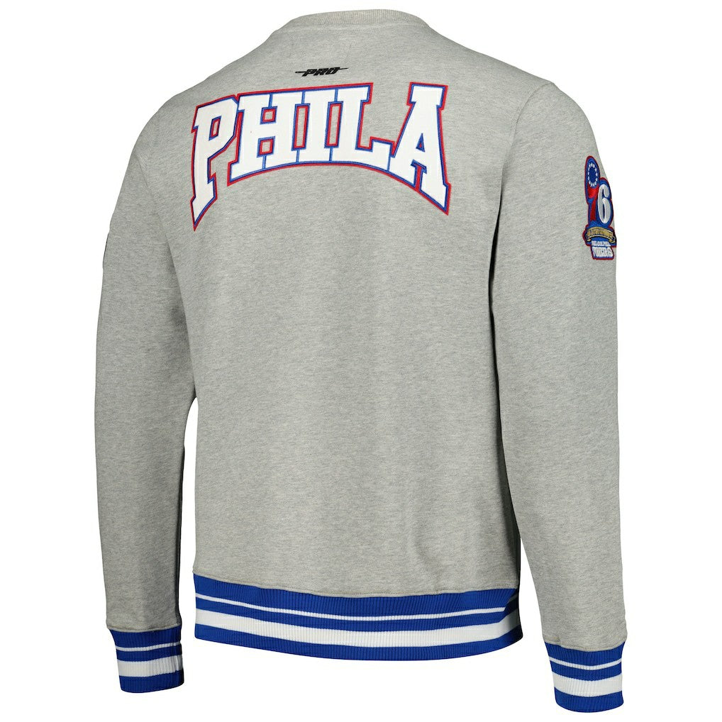 Philadelphia 76ers Pro Standard Crest Emblem Pullover Sweatshirt On Sale