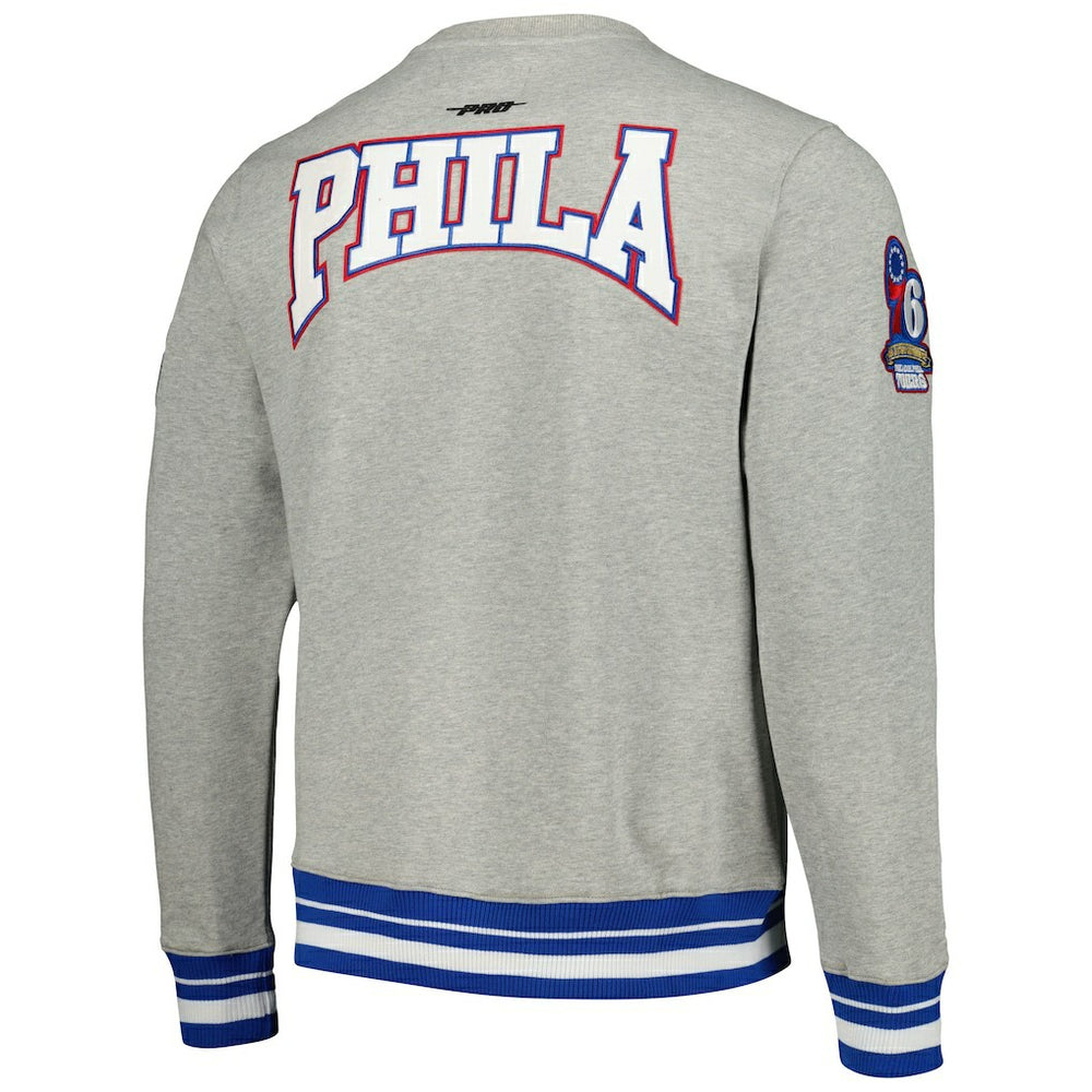 Philadelphia 76ers Pro Standard Crest Emblem Pullover Sweatshirt On Sale