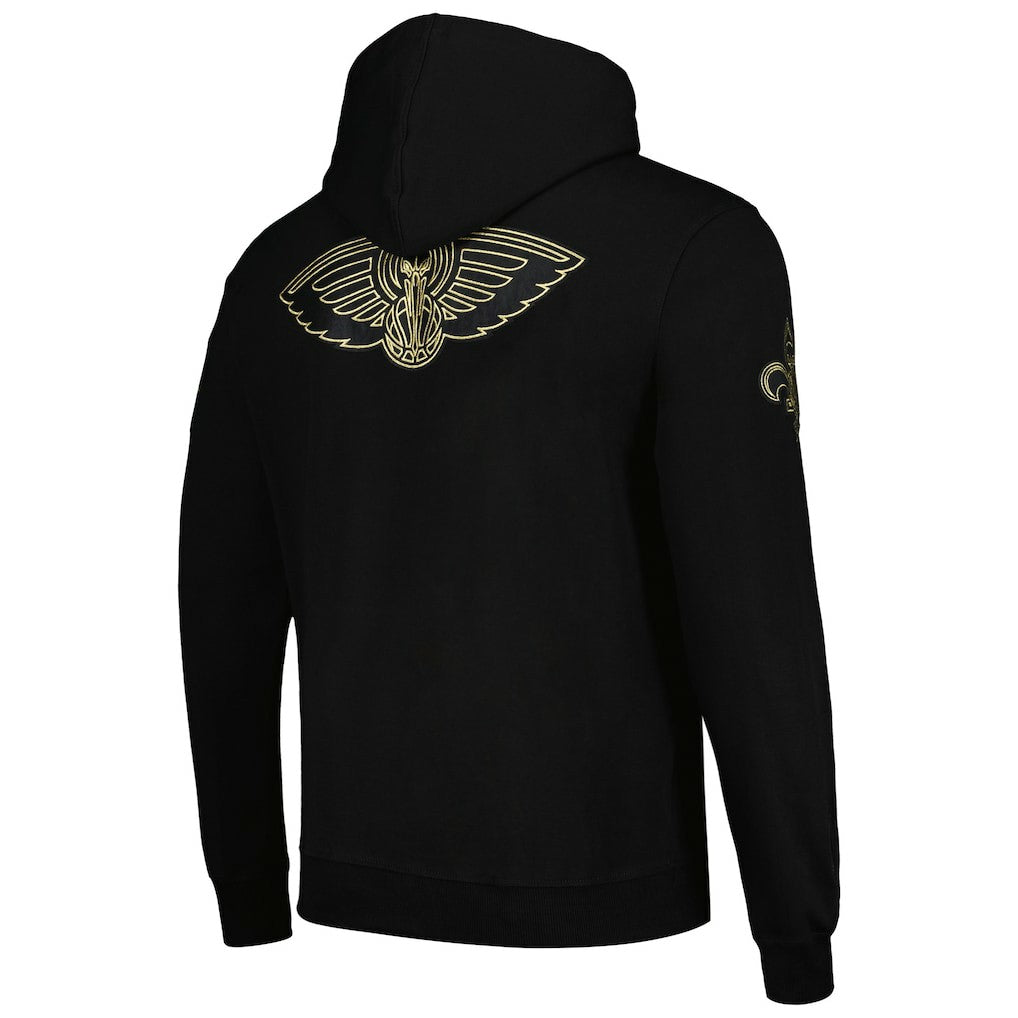 New Orleans Pelicans Pro Standard Black & Gold Pullover Hoodie shop Discount