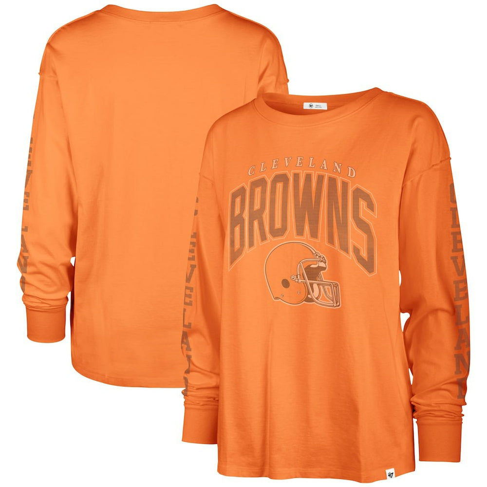 Cleveland Browns 47 brand '47 Women's Tom Cat Lightweight Long Sleeve T-Shirt