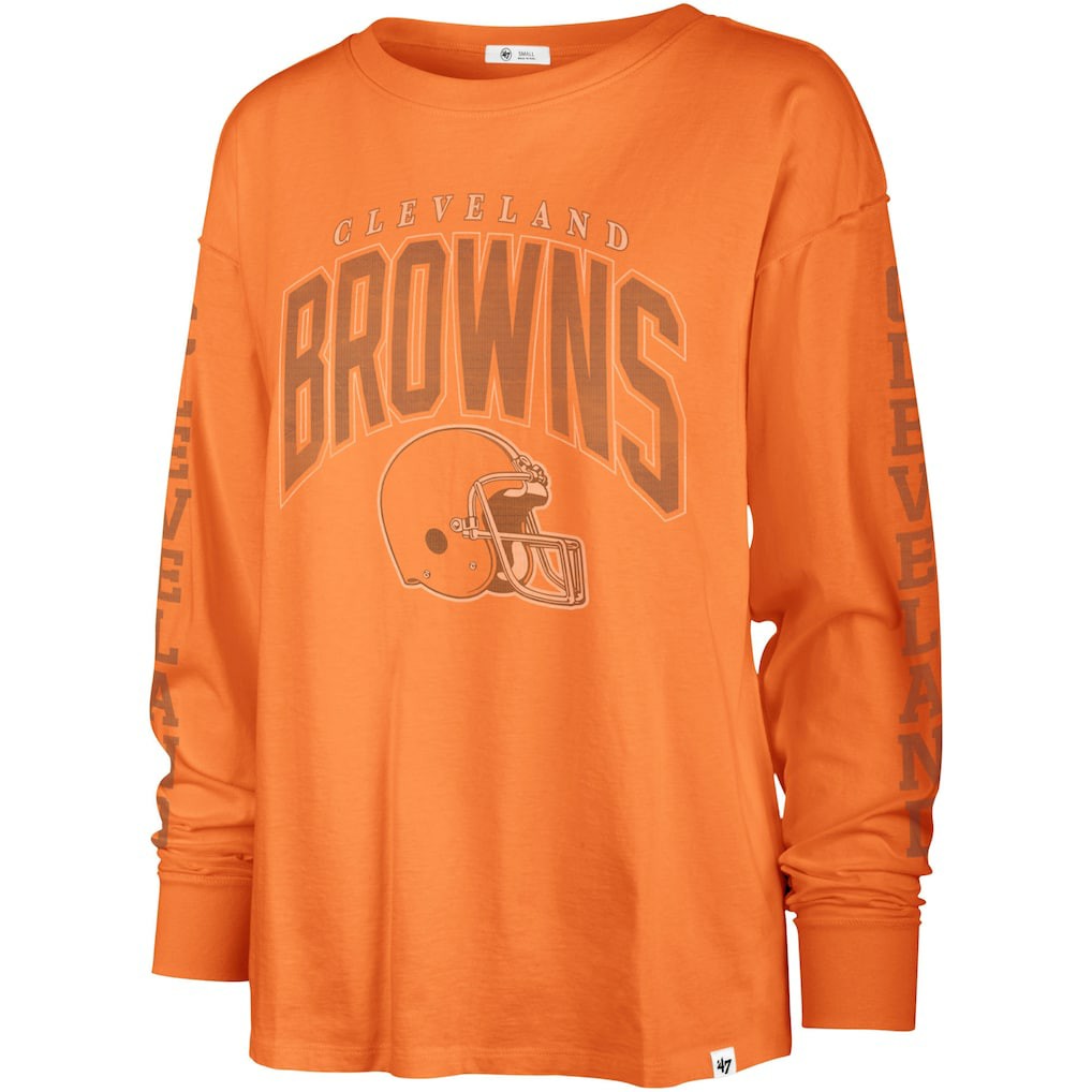 Cleveland Browns 47 brand '47 Women's Tom Cat Lightweight Long Sleeve T-Shirt