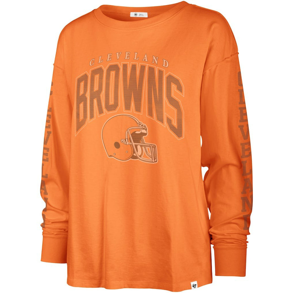 Cleveland Browns 47 brand '47 Women's Tom Cat Lightweight Long Sleeve T-Shirt