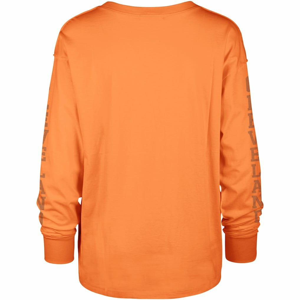 Cleveland Browns 47 brand '47 Women's Tom Cat Lightweight Long Sleeve T-Shirt