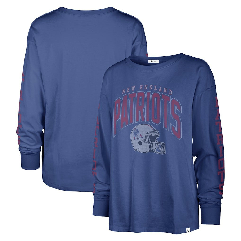 New England Patriots 47 brand '47 Women's Tom Cat Lightweight Long Sleeve T-Shirt