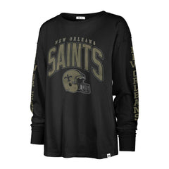 New Orleans Saints 47 brand '47 Women's Tom Cat Lightweight Long Sleeve T-Shirt