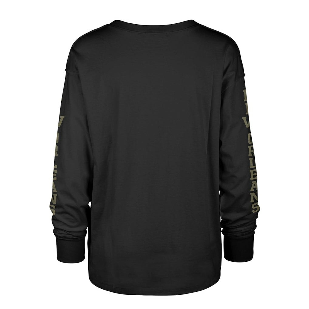 New Orleans Saints 47 brand '47 Women's Tom Cat Lightweight Long Sleeve T-Shirt