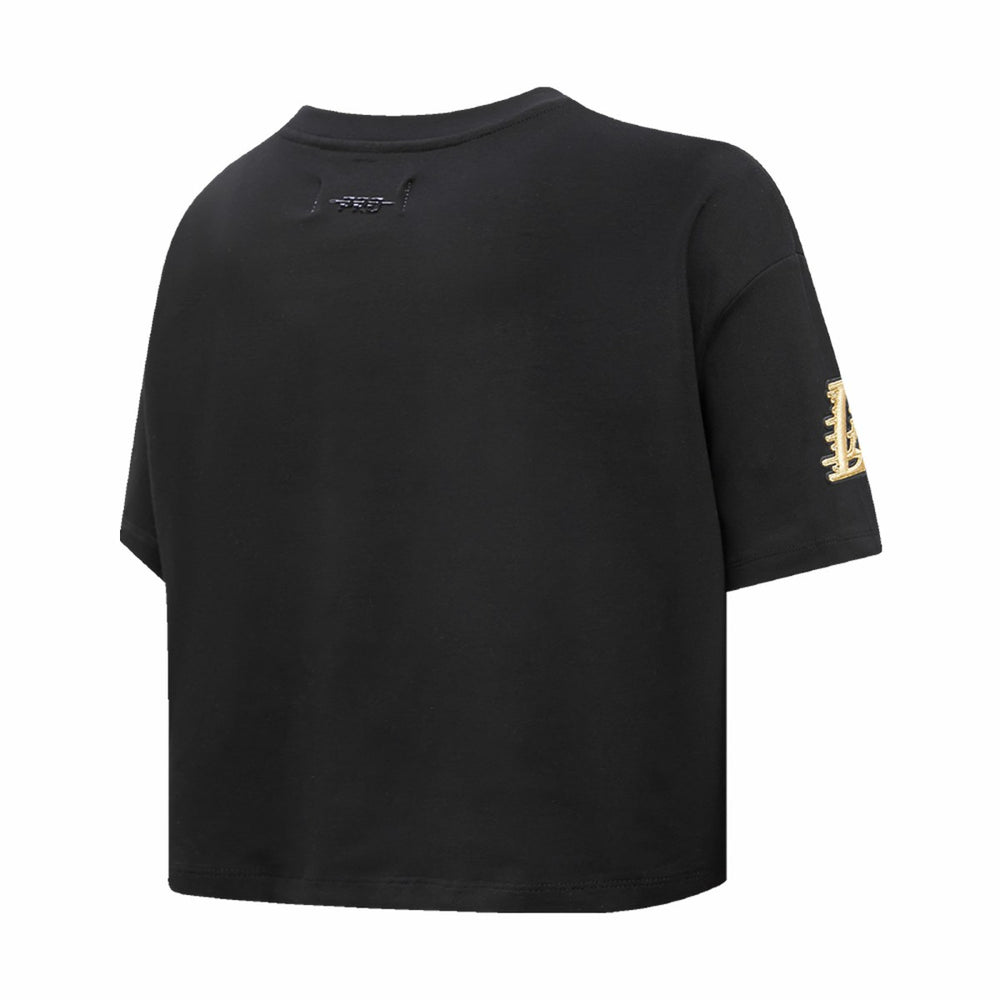 Los Angeles Lakers Pro Standard Women's Holiday Glam Boxy T-Shirt Discount