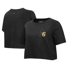 Philadelphia 76ers Pro Standard Women's Holiday Glam Boxy T-Shirt New