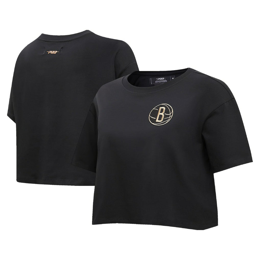 Brooklyn Nets Pro Standard Women's Holiday Glam Boxy T-Shirt Online