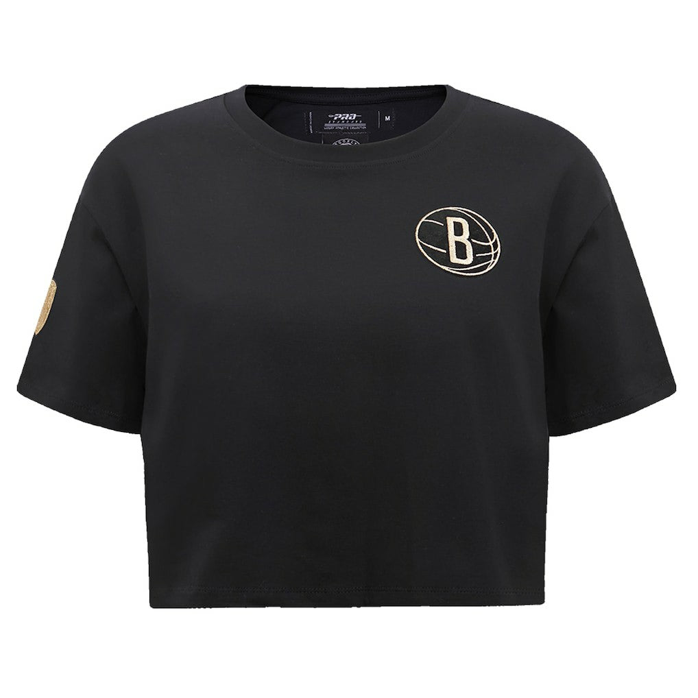 Brooklyn Nets Pro Standard Women's Holiday Glam Boxy T-Shirt Online