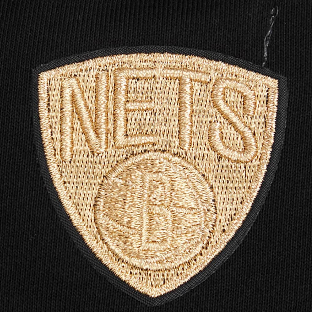 Brooklyn Nets Pro Standard Women's Glam Cropped Pullover Sweatshirt - Black shop For Sale
