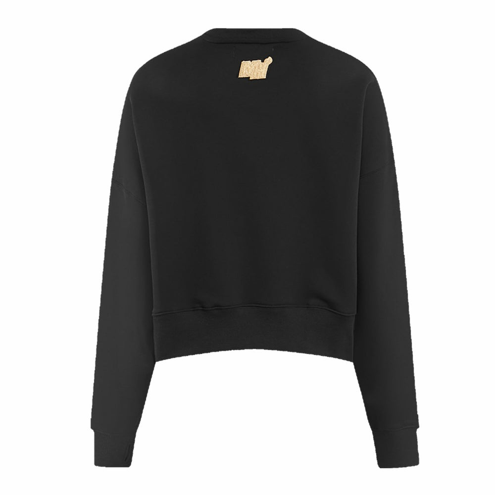 Miami Heat Pro Standard Women's Glam Cropped Pullover Sweatshirt - Black sale On Sale