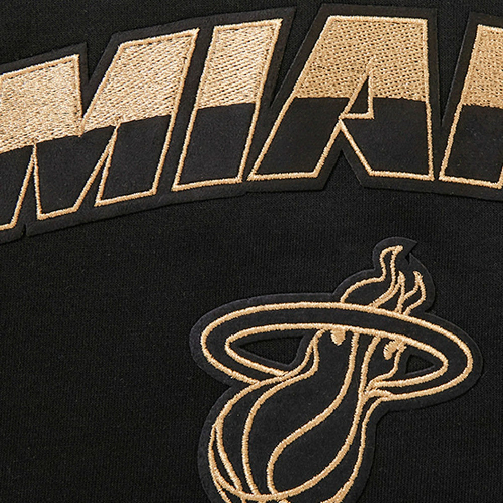 Miami Heat Pro Standard Women's Glam Cropped Pullover Sweatshirt - Black sale On Sale