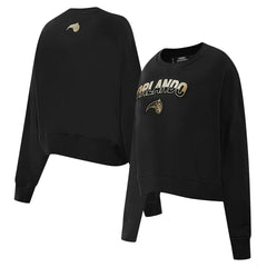 Orlando Magic Pro Standard Women's Glam Cropped Pullover Sweatshirt - Black cheap Online