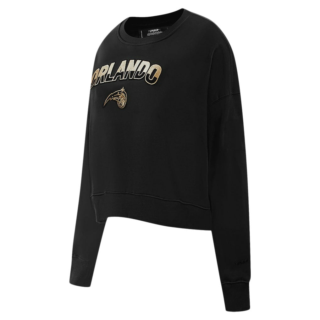 Orlando Magic Pro Standard Women's Glam Cropped Pullover Sweatshirt - Black cheap Online